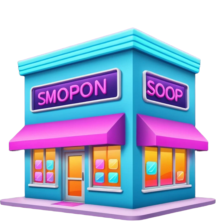 shop with neon lighting emoji