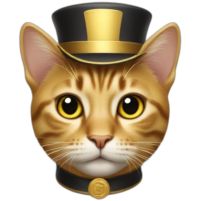 Cat with a golden hat emoji