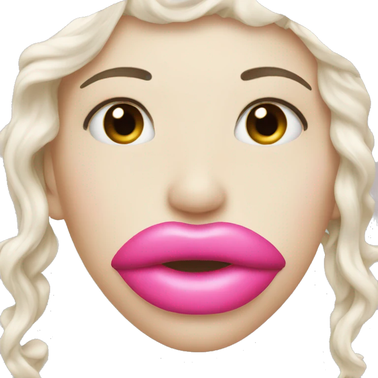 Pink lips emoji