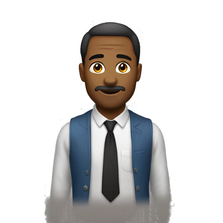 учитель с учебником в очках emoji
