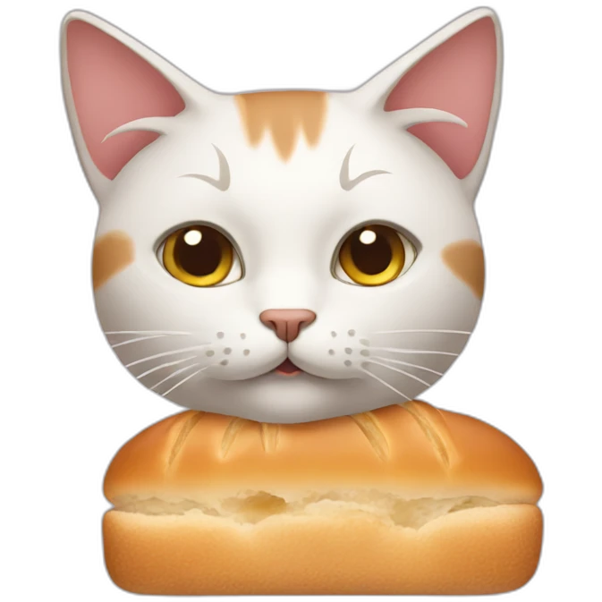 Cat whith bread emoji