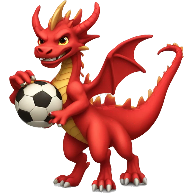 create a football player dragon with the red shirt emoji