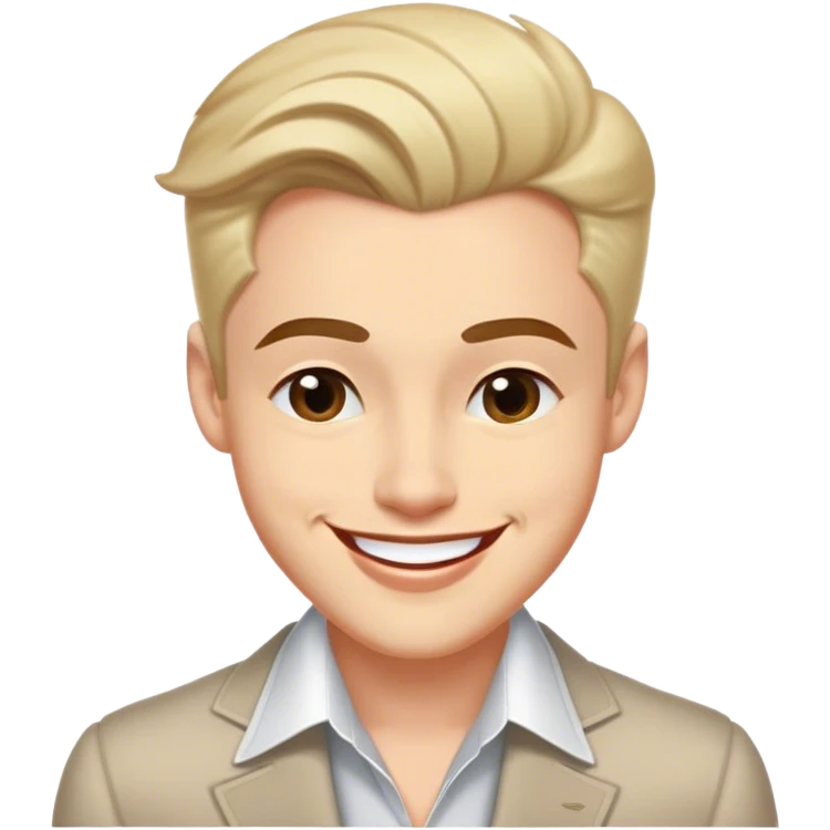 A confident man with a charming smile, a stylish outfit, and a playful or flirty demeanor. He stands with a relaxed posture, possibly winking or making eye contact, exuding an air of charm and charisma. His appearance is well-groomed, and he gives off a confident yet mischievous vibe emoji