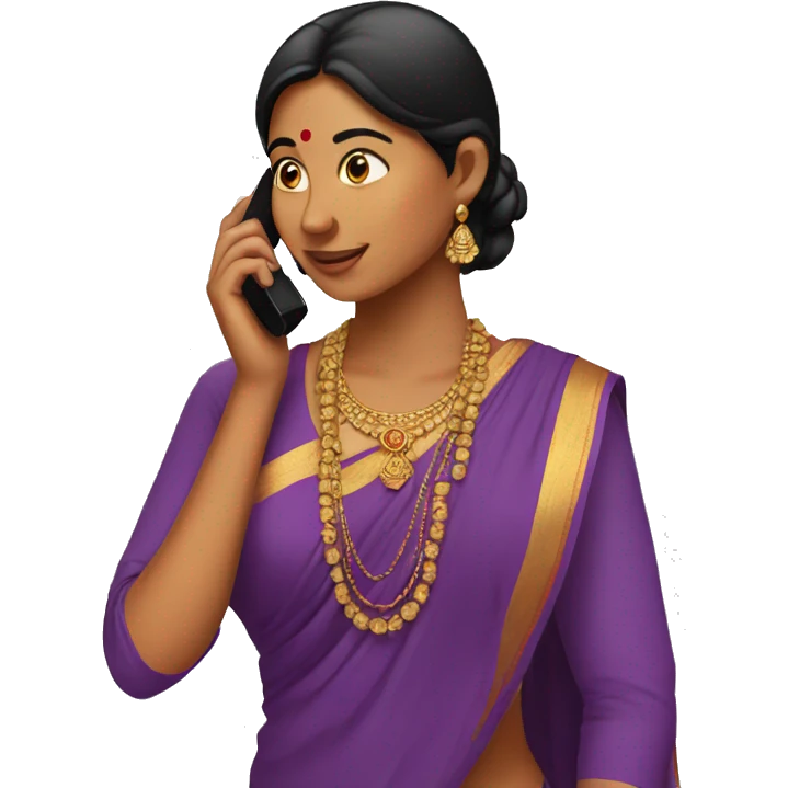 indian women on phone emoji