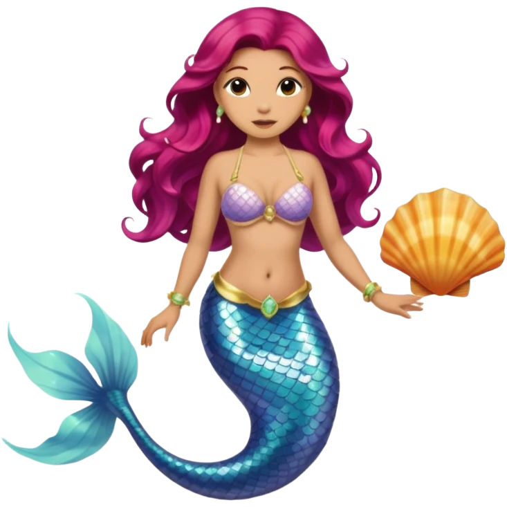 Pitbull dressed as a mermaid emoji