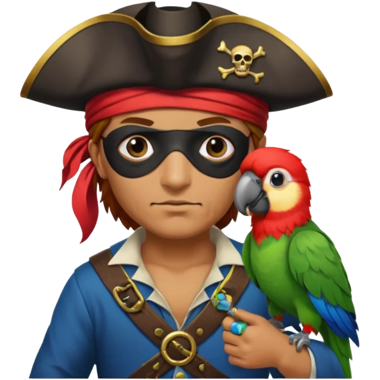 pirate and parrot emoji