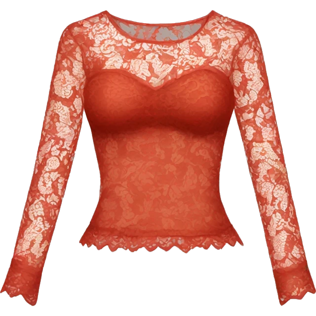 Red lace top  emoji
