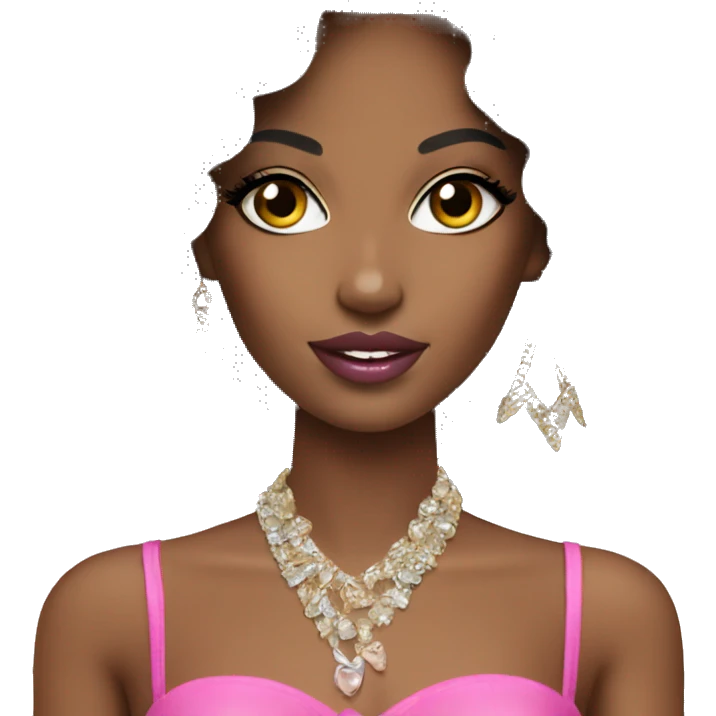 glamorous black barbie  emoji