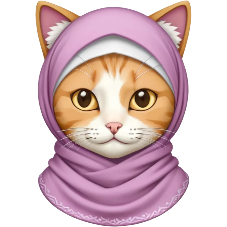Cat wearing hijab emoji