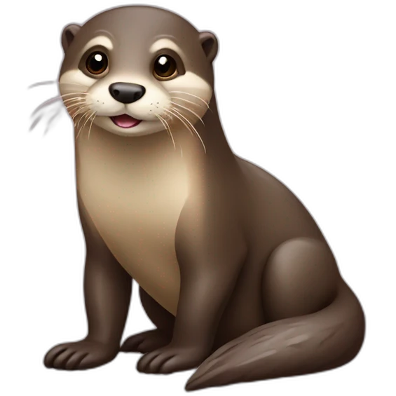 Loutre sur tourtue emoji