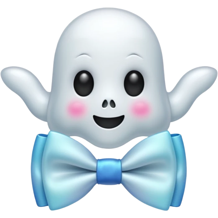 A ghost with a bowtie emoji