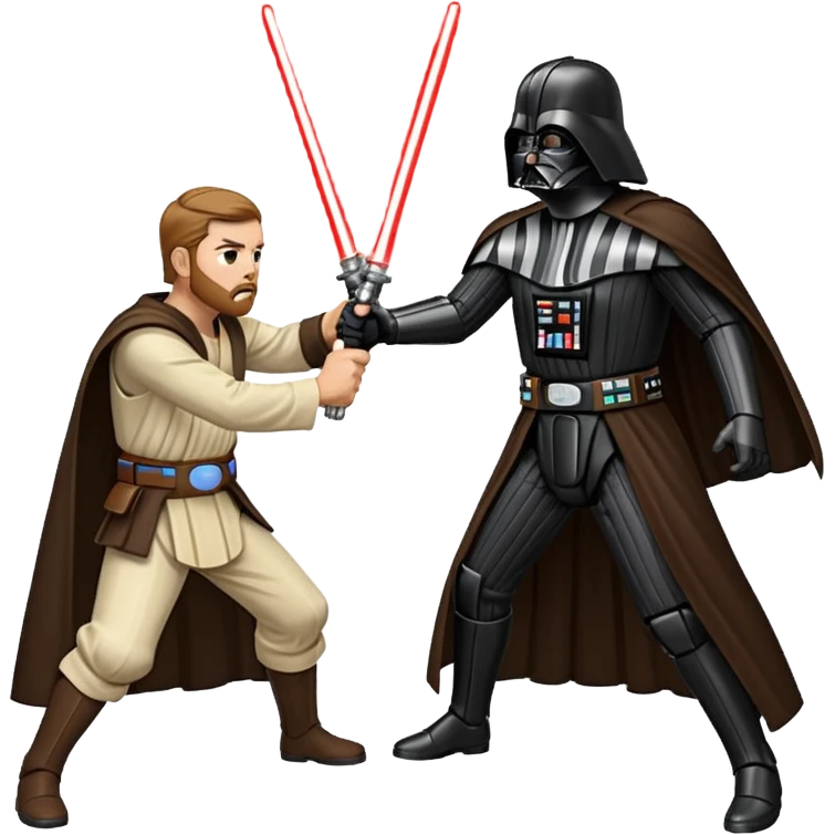 Darth Vader fighting Obi-Wan emoji