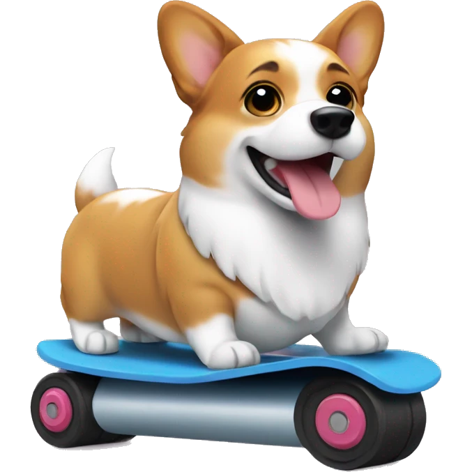 corgi on a roller emoji