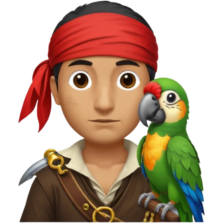 pirate and parrot emoji