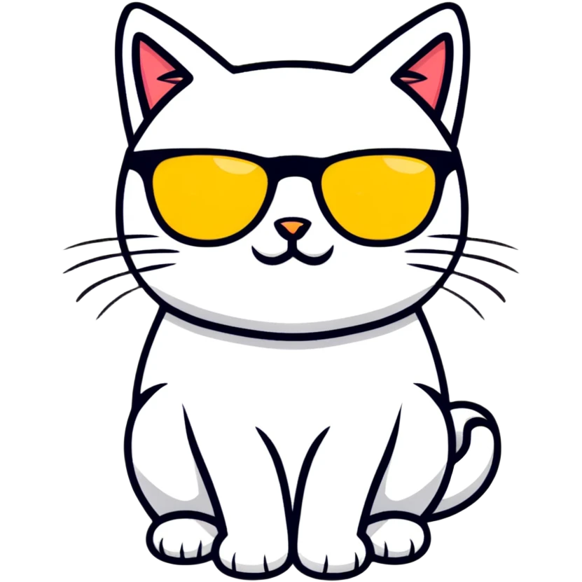 Cat with sunglasses emoji