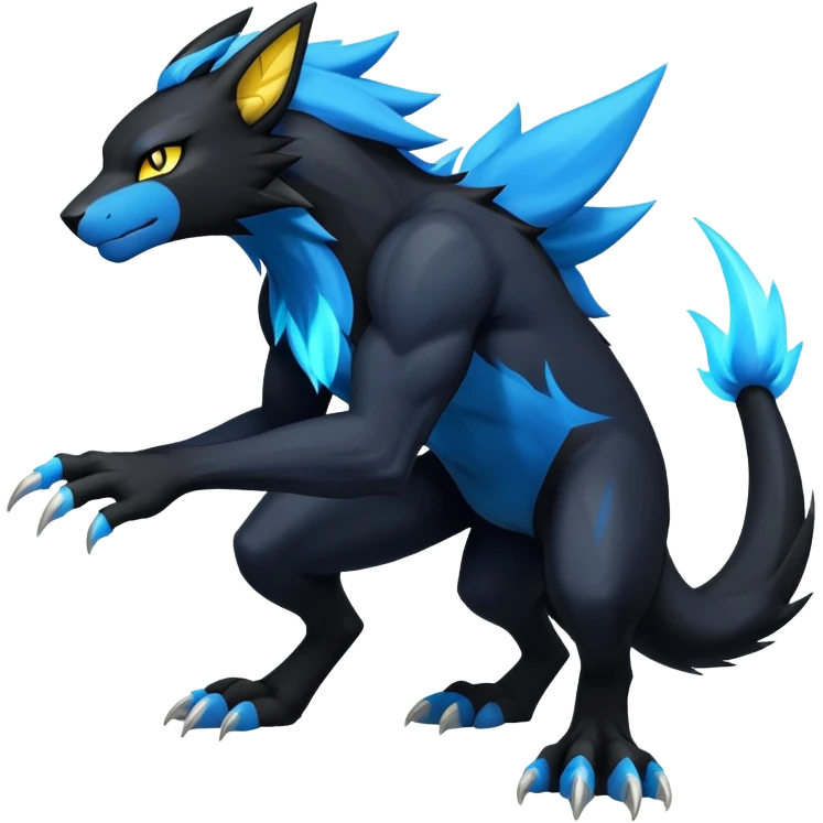 Manectric-Luxray-Draco-Fakémon-hybrid-creature (full body), 4 legs emoji