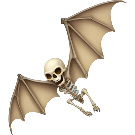 Bat skeleton emoji