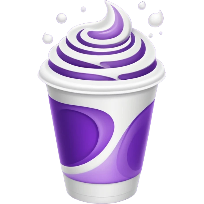 purple liquid in a white foam cup emoji