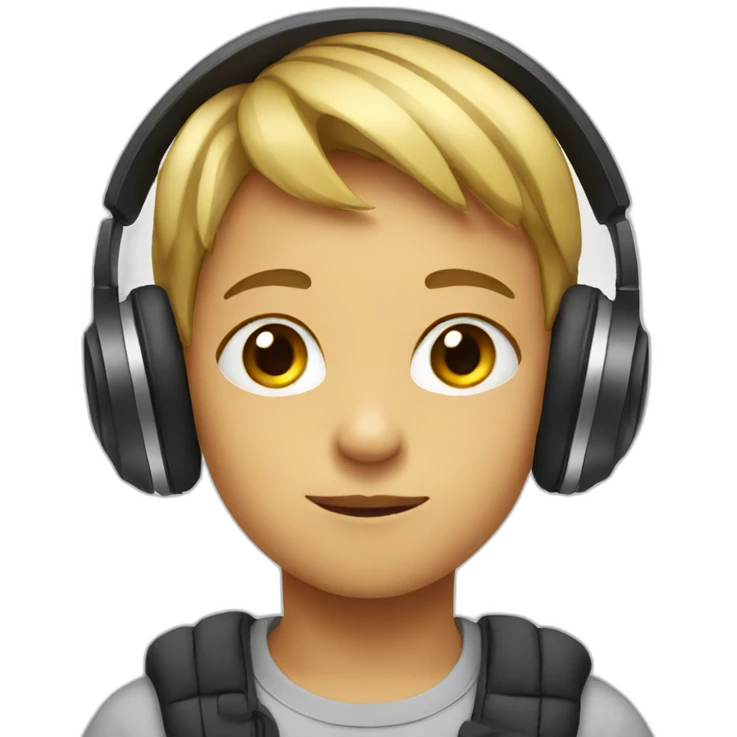 kid wearing headphones emoji