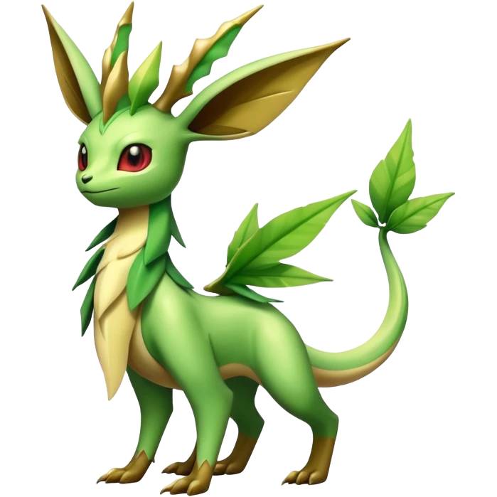 Exotic Tropical Rare Shiny Epic Leafeon-Flygon-Tropius full body emoji