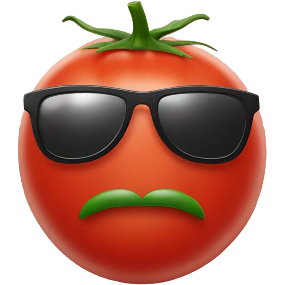Tomato with sunglasses wearing a suit emoji