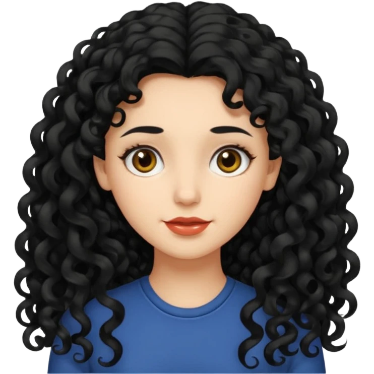𝑅𝑎𝑔𝑎𝑧𝑧𝑎 𝑐𝑜𝑛 𝑐𝑎𝑝𝑒𝑙𝑙𝑖 𝑅𝑖𝑐𝑐𝑖 𝑛𝑒𝑟𝑖 𝑙𝑢𝑛𝑔ℎ𝑖 emoji