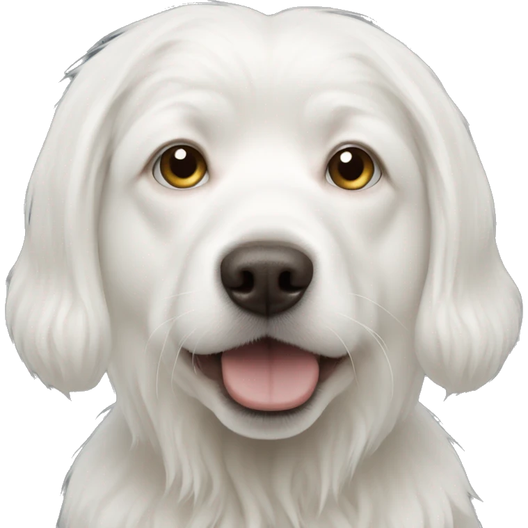 White albino dog emoji