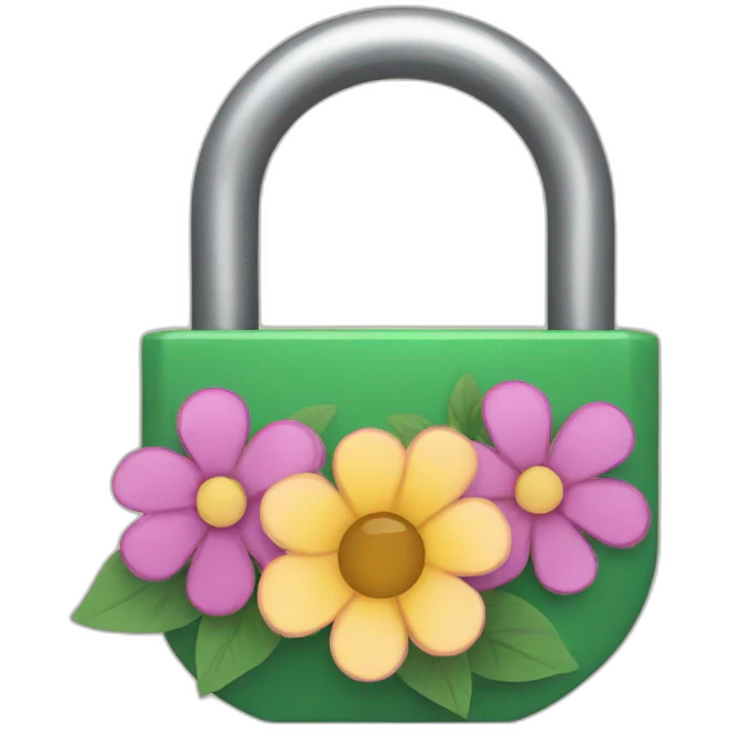 lock with flowers emoji