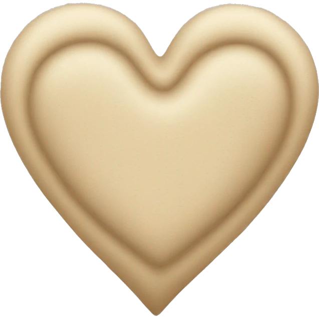 Beige heart  emoji