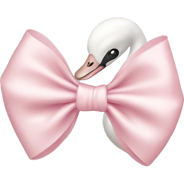 swan light pink bow emoji