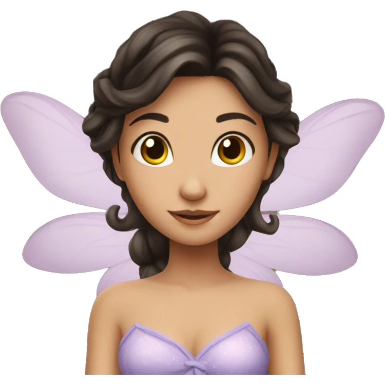 Brunette fairy emoji