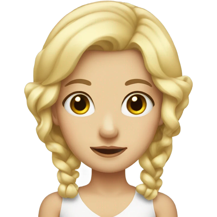 Blonde girl with bow  emoji
