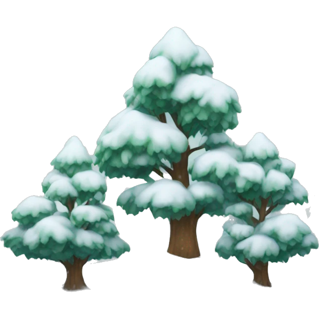 trees in the snow emoji