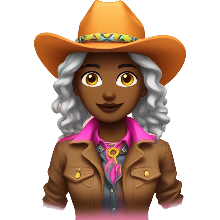 neon cowgirl emoji