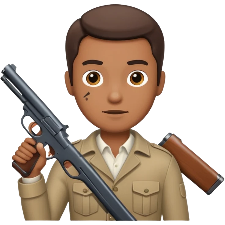 Man holding a gun emoji
