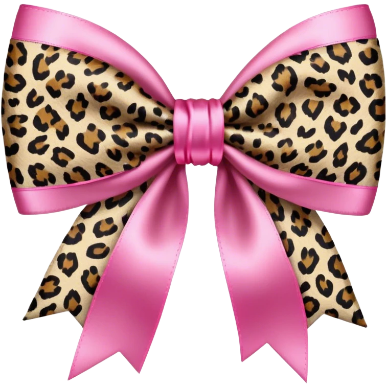 leopard print with bow emoji