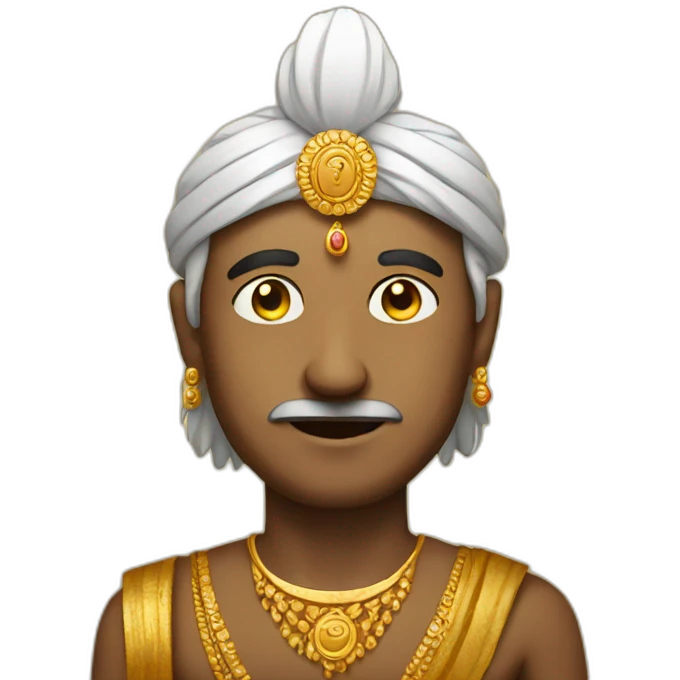 indian man with gold emoji