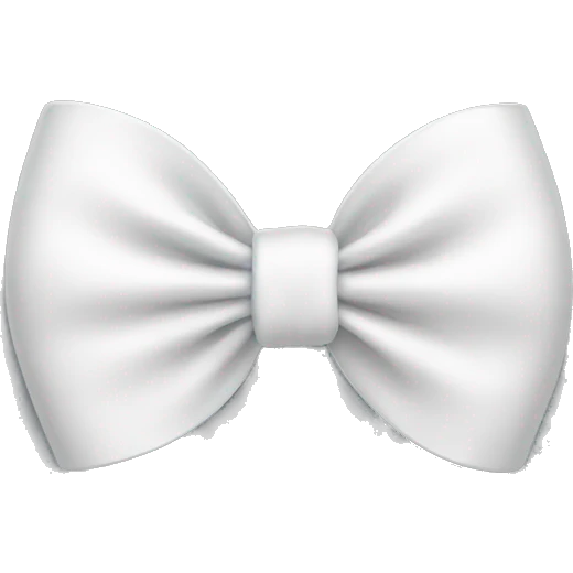 a white bow emoji