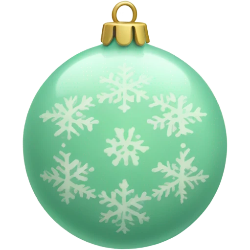 Pastel Green ornament with winter pin  emoji