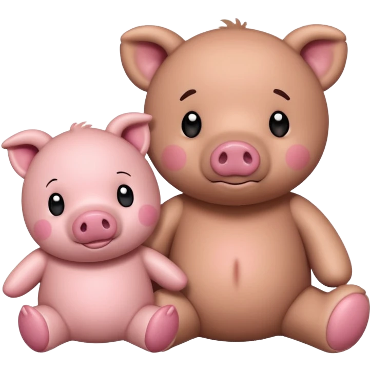 teddy bear and a little pig emoji