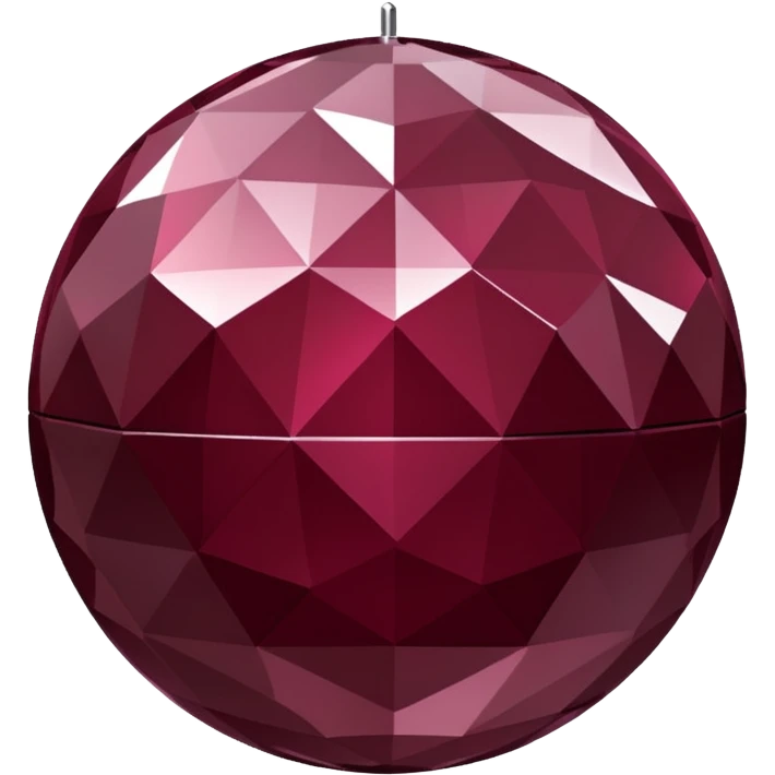 burgundy disco ball emoji