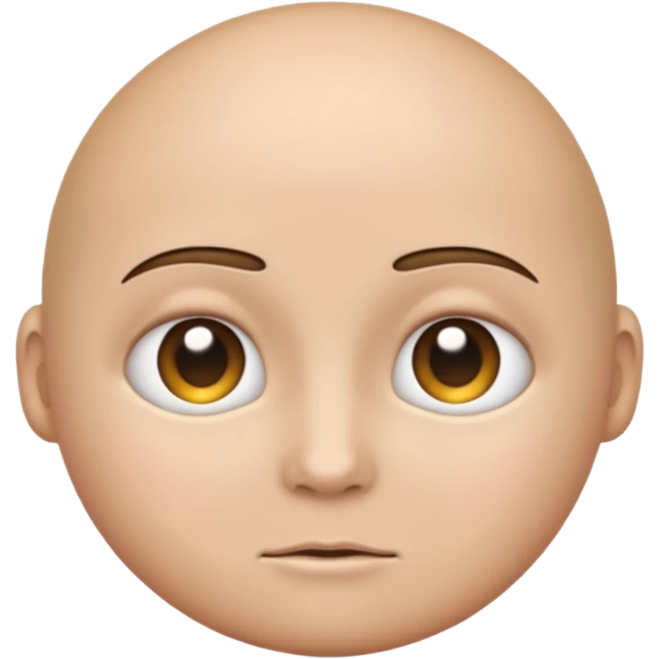emoji with *NO* eyebrows staring into your soul  emoji