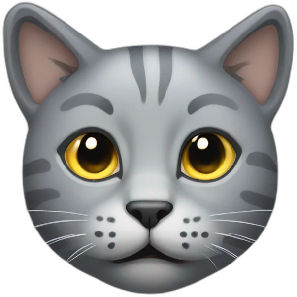 grey kitty face say meow emoji