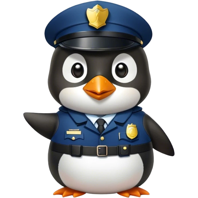 Penguin as a police officer  emoji