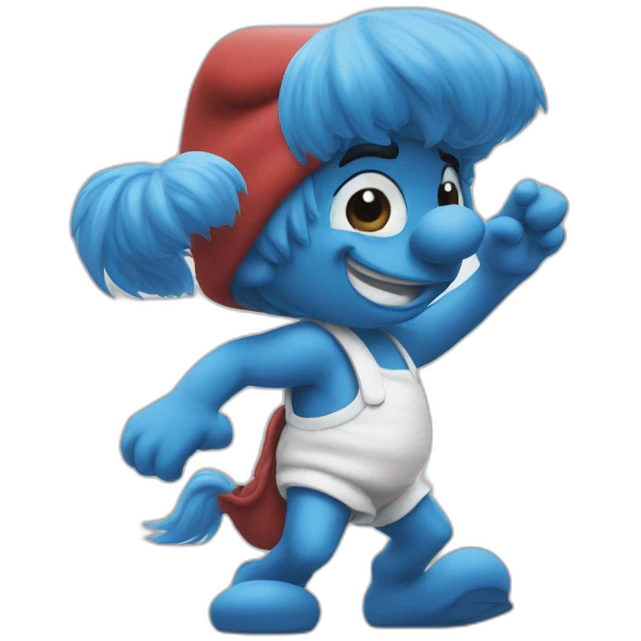 Smurfs hyped emoji