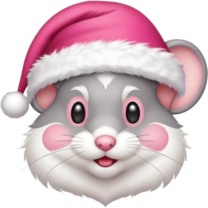 Mouse with santa hat emoji