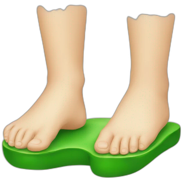 Feet with green varnish emoji