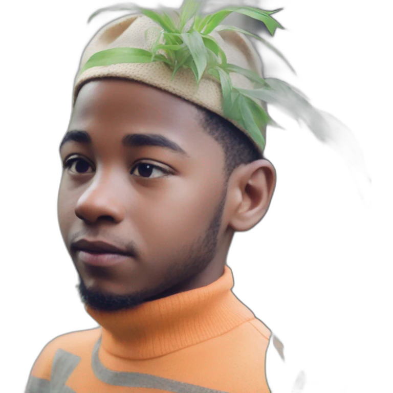 solo boy with hat and plant emoji