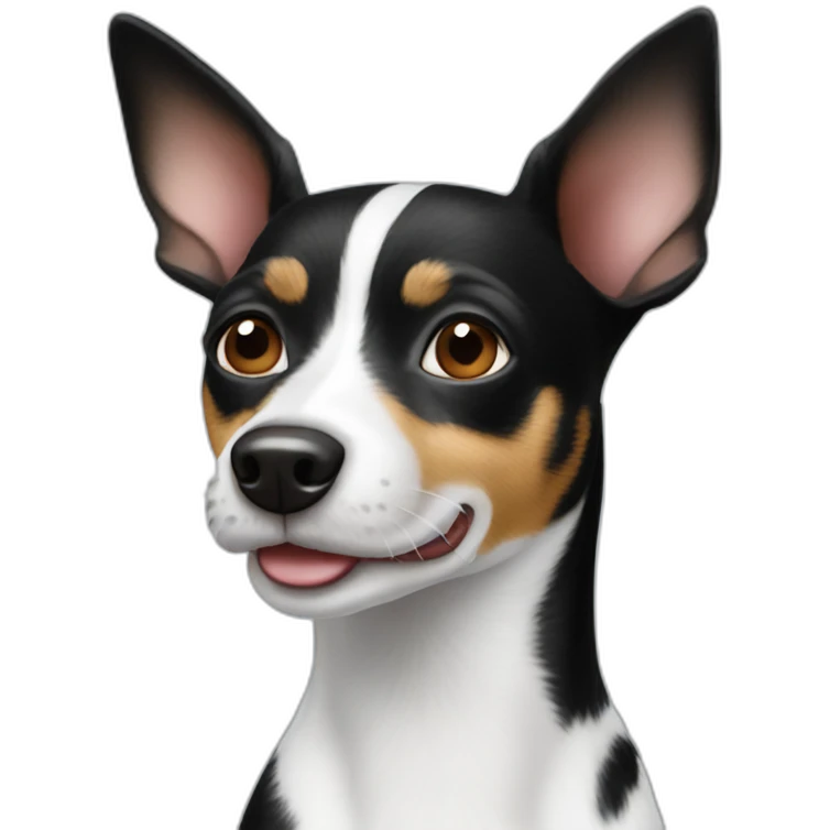 black and white rat terrier emoji