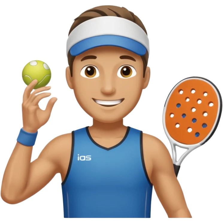 Male pickleball player emoji